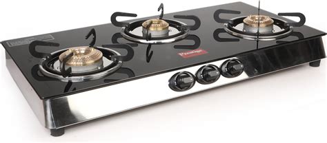 3 burner gas stove with glass top price in india